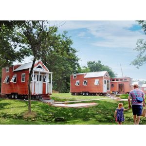 Camping Travel Trailer Integrated Prefabricated Tiny House Prefab Light Steel