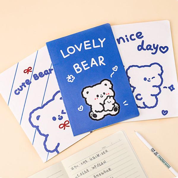 Kawaii Cartoon Little Bear Notebook A5 Size No Adhesive Perfect for Stationery Lovers