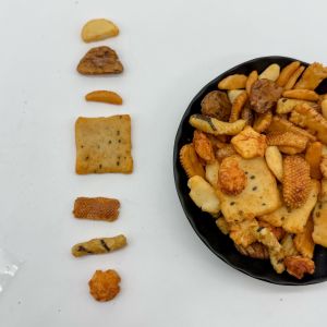 Puffed Rice Crackers In Salty Flavor Light Crunchy And Family-Friendly Snack