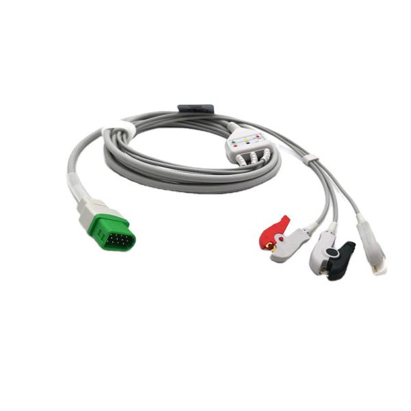 Buy 12 Pin Connector ECG Cable AHA Compatible For Mindray Datascope Passport V V12 V21 at wholesale prices