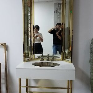 White Black Beige Color Bathroom Vanity Countertops , Granite And Quartz