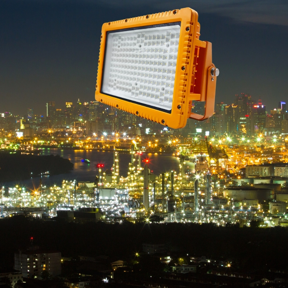 LED Explosion Proof Light Atex Certified High Power ADC12 Aluminum Housing Zone 1 Zone 2 LNG Gas Station Oil Industry