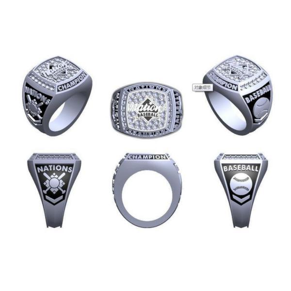 Silver Usssa Youth Softball Championship Rings