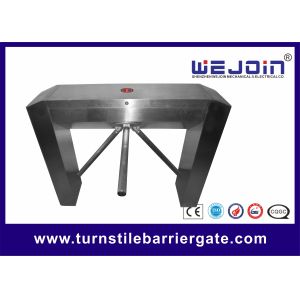 Vertical Pedestrian Tripod Half Height Turnstile , Automatic Gate Barrier Rfid