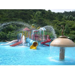 OEM Fiberglass Kids' Water Playground System, Swimming pool Play Equipment