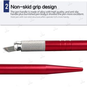 Quality Permanent Makeup Manual Tattoo Pen Red 3D Embroidery Eyebrow Hand Tool OEM for sale