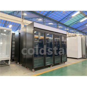 Customize Supermarket Meat Showcase Display Vertical Freezer