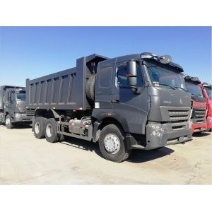 Grey Second Hand Tipper Trucks , Used Howo Trucks With Daily Maintenance