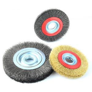 China Polished Threads 0.15mm SS304 Wire Wheel Cleaning Brush Crimped wire wheel brush for Deburring on sale