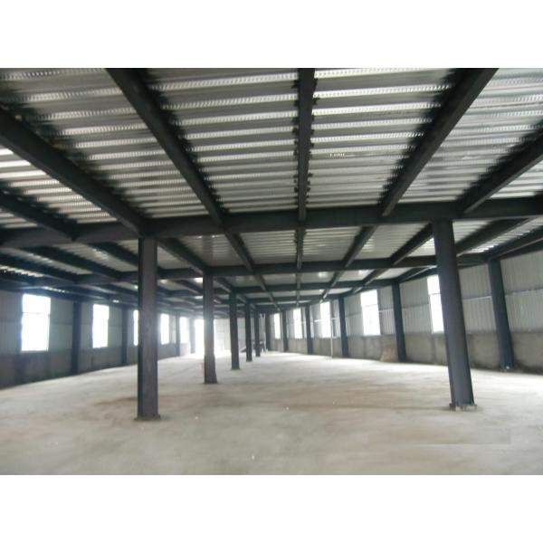 Buy High Strength Garage Steel Frame With Colored Steel Sheet And Frp Lighting Tiles at wholesale prices
