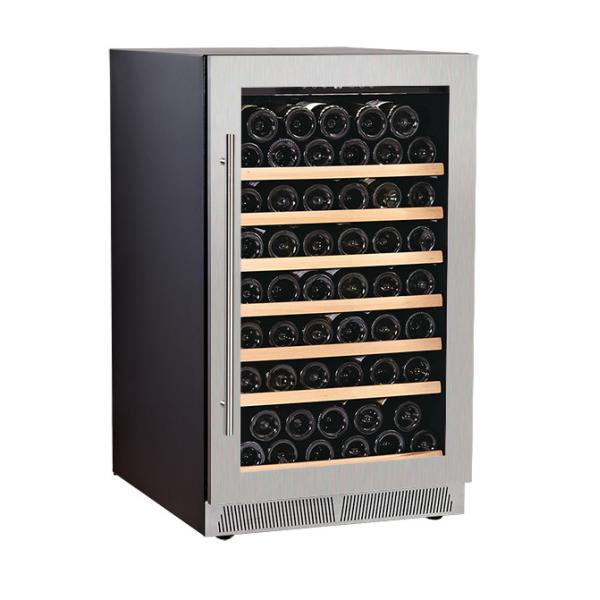 Buy Stainless Steel 208L Single Zone Wine Cellar Fridge 86 Bottles at wholesale prices