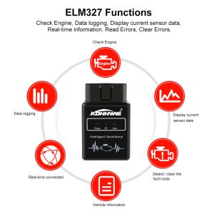 China Universal Bluetooth Diagnostic Scanner KONNWEI KW912 Bluetooth Engine Scanner on sale