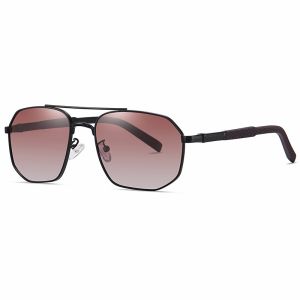 Men'S Metal Frame Sunglasses Multilateral OEM With 58mm Lens