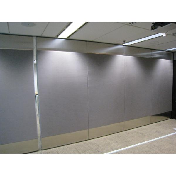 Melamine / Fabric Surface Acoustic Commercial Folding Partition Walls For Office