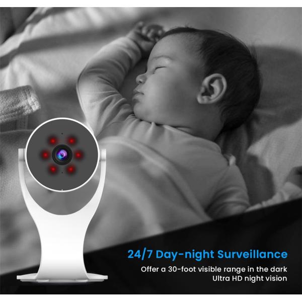 Cam 1080p HD Indoor Smart Home Camera With Night Vision, 2-Way Audio,One Pack, White(AC11)