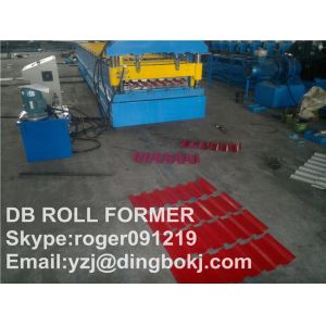 Trapezoidal Roof Steel Tile Forming Machine With Chain Transmission