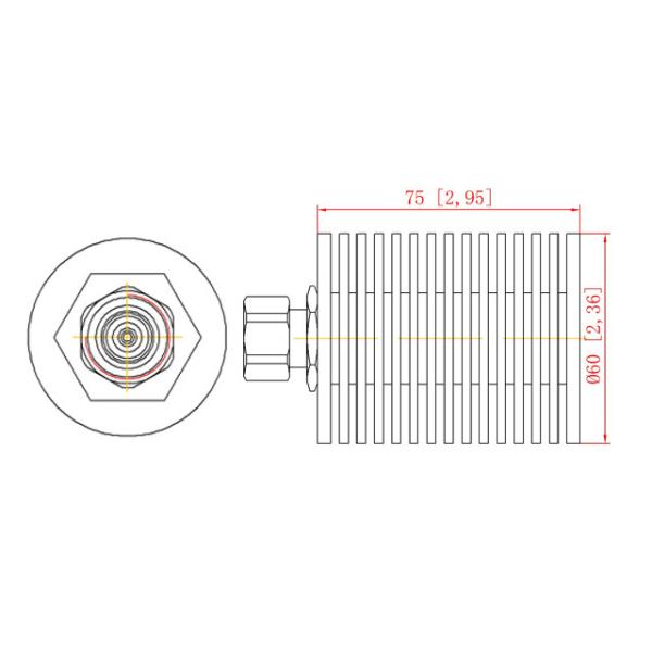 DC-6GHz 50W Dummy Load /Termination Load 4.3-10 Male