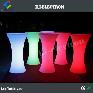 Illuminated led plastic lighting furniture set cocktail table