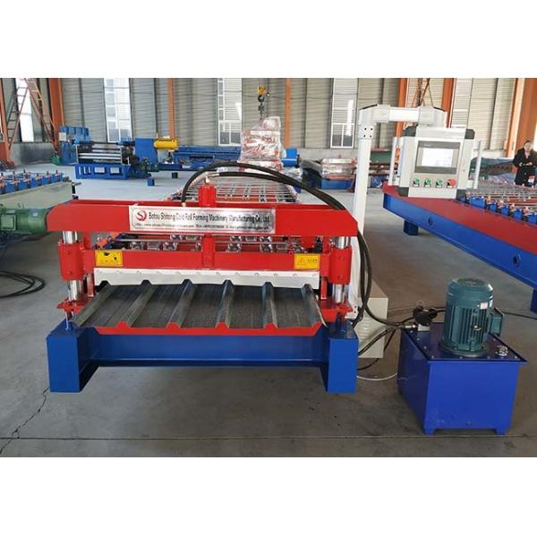 Zinc Plating Colored Steel Profile Roll Forming Machine Speed 20-25 M / Min
