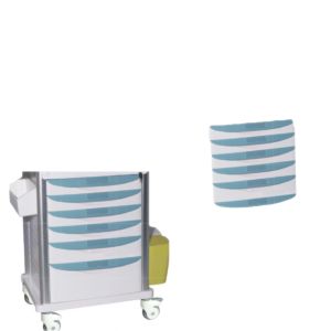 Cross Brakes ABS Mesa Resuscitation 6 Drawers Nursing Crash Cart