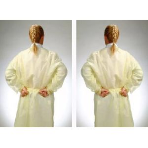 Non - Irritating Non Woven Isolation Gown Cpe / Pe Material Water Resistant