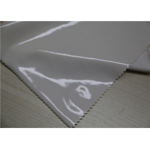 White Polyester Faux Leather , Black Faux Leather Fabric For Dress
