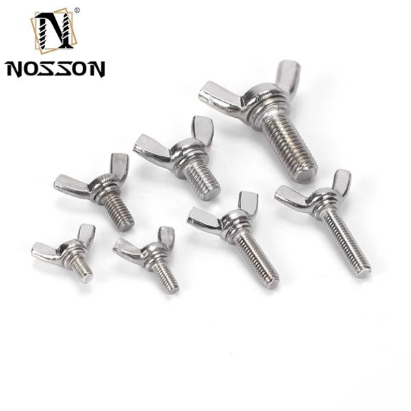 Stainless Steel Wing Bolt Machine Fastener Thumb Hand Screws in Customized Colors for Customer Requirements