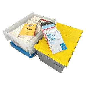 Quality 46L Recyclable Moving Boxes Stackable Crate for Warehouse Storage Needs for sale