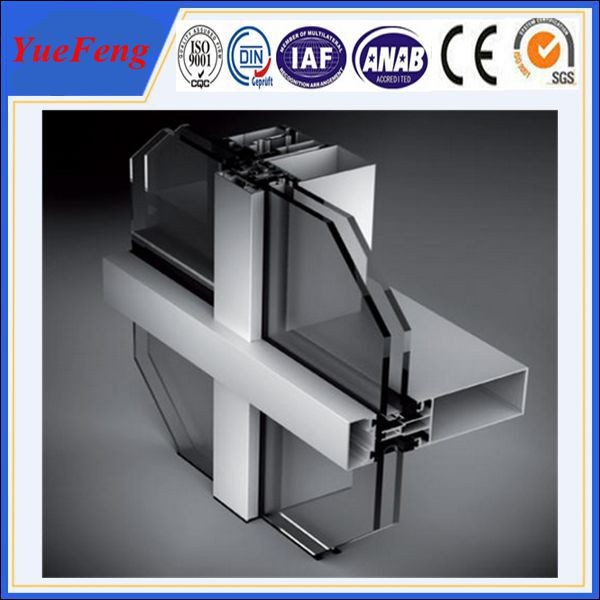 NEW! 6000 series aluminum curtain wall extrusion profiles, china aluminium