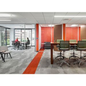 China Acoustic Office Glass Partition Wall with Wooden Finish and Stainless Steel 304# Accessories for Sound Insulation and Fire-Rated Safety on sale