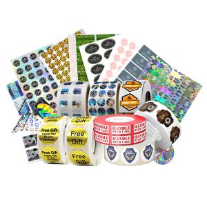 UV Security QR Code Hologram Sticker Label Permanent / Removable / Hot Melt