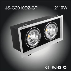 Quality led square light recessed downlight 2x10w grille light for sale