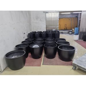 China Wholesale Round Shape Fiberglass Flower Pots GRP Planter Box For Outdoor