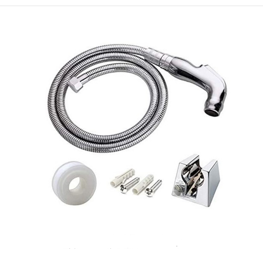 Electroplated Plastic Double Water Female Washer Pressurized Spray Gun Body Cleaner Toilet Nozzle