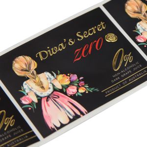 Adhesive PET PVC Packaging Sticker Labels Custom Logo Printed