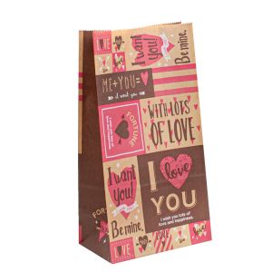 China Glossy/Matt Lamination Brown Kraft Food Bags With Strong Bottom on sale