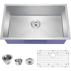 33X19 Inch Modern Undermount Stainless Steel Kitchen Sink PVD Brushed