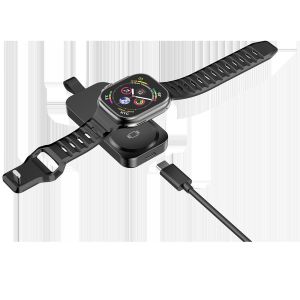 Black/White Compact Design Wireless Watch Charger Power Bank Charging Up to 2