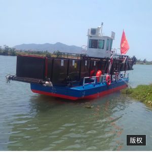 Grass Harvesting Trash Skimmer Machines aquatic weed harvester reed water