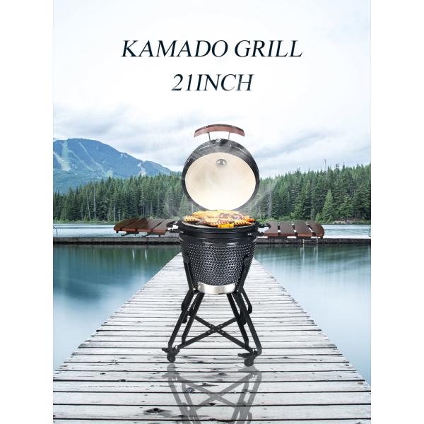 KIMSTONE Kamado Barbecue 21 Inch De Table for Garden Stone Tandoor Komoto Grill Parrilla weber Rvs Gift