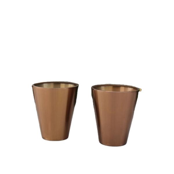 Luxury outdoor golden flower planter large round garden flower pots