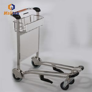 Stainless Steel Airport Trolley With Four Wheels