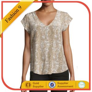 Leopard-Print Short-Sleeve Top
