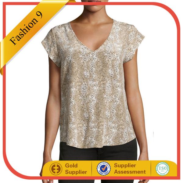Buy Leopard-Print Short-Sleeve Top at wholesale prices