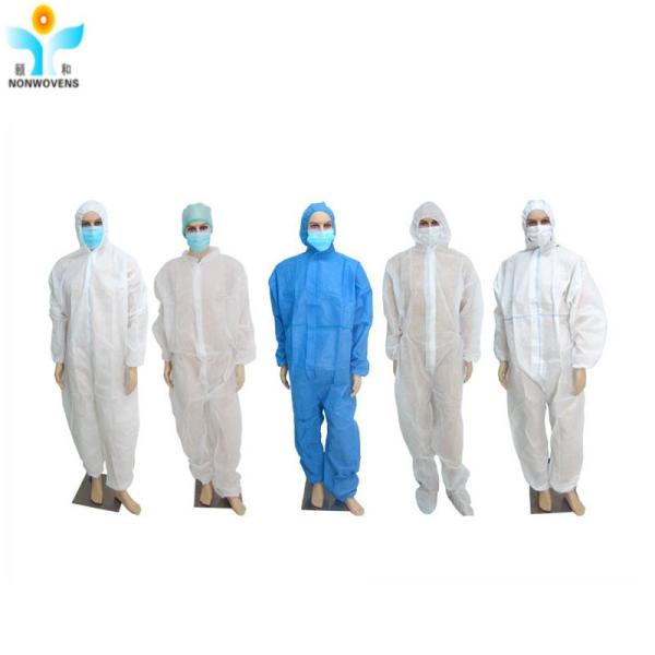 10pcs/Bag White Disposable Protective Coverall Of PP/SMS/Microporous Fabric
