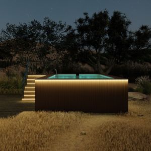 Acrylic Wood Plastic Board Color Luxury Private Swimming Pool for Outdoor