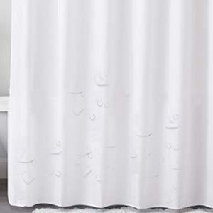 White Wholesale PEVA Plastic Waterproof Thick Bathroom Shower Curtains With