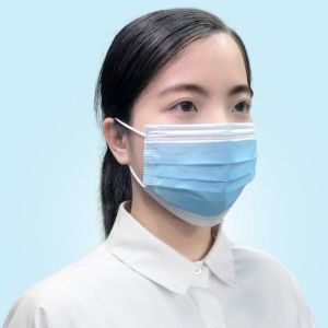 Wholesale Disposable Protective Mask Blue 3ply Woven Face Mask Earloop