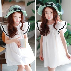 Summer Children'S Clothing Girls Princess Dress Children'S White Beach Dress