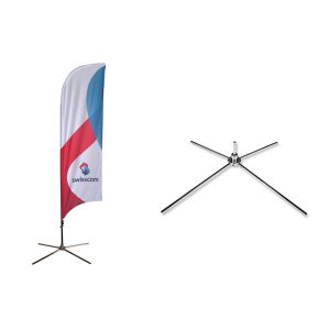 China Swisscom Advertising Feather Flag Banners With Aluminium / Fiberglass Pole on sale